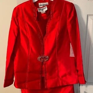 Massini Red Skirt Set for Women